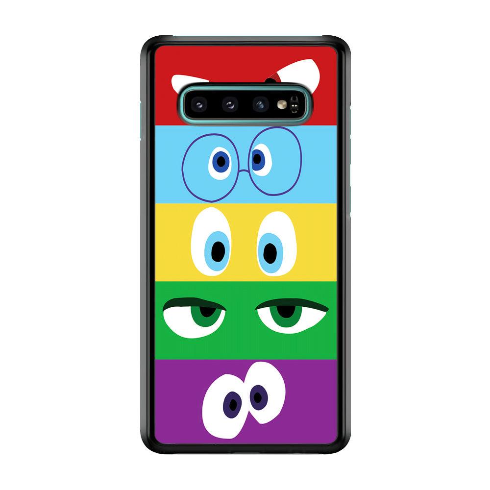Inside Out Eyes Samsung Galaxy S10 Case-Rubber / Black (2D Case)-Xtracase