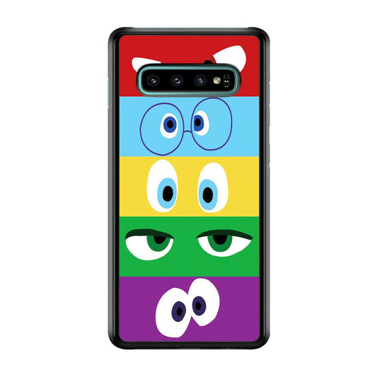 Inside Out Eyes Samsung Galaxy S10 Case-Rubber / Black (2D Case)-Xtracase