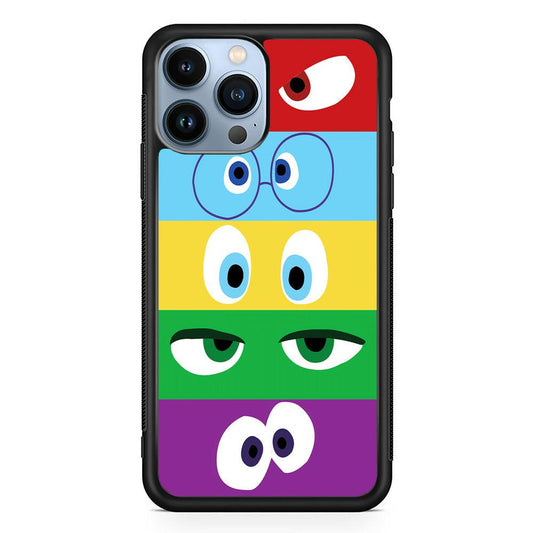 Inside Out Eyes iPhone 13 Pro Max Case-Rubber / Black (2D Case)-Xtracase