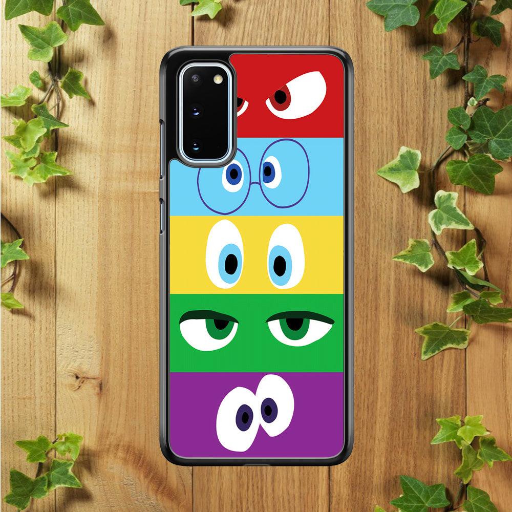 Inside Out Eyes Samsung Galaxy S20 Case-Rubber / Black (2D Case)-Xtracase
