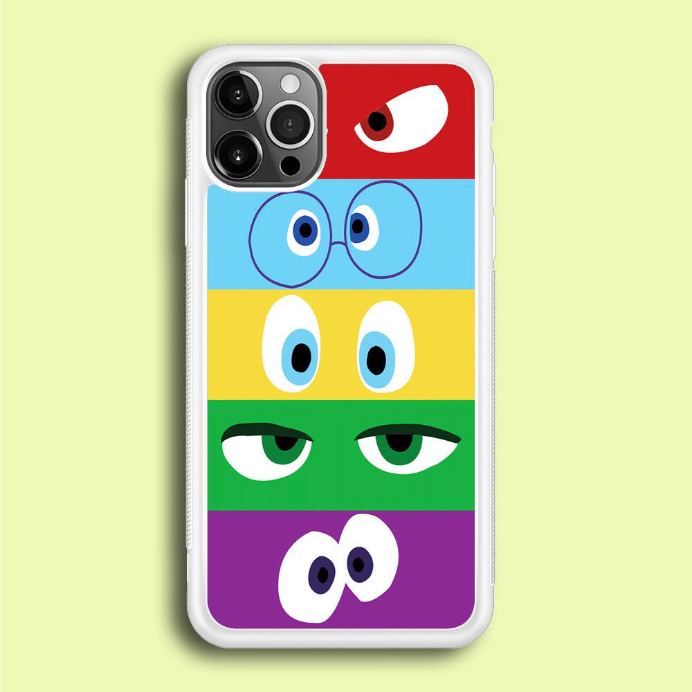 Inside Out Eyes iPhone 12 Pro Max Case-Rubber / White (2D Case)-Xtracase