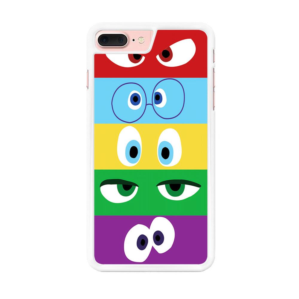 Inside Out Eyes iPhone 7 Plus Case-Rubber / White (2D Case)-Xtracase