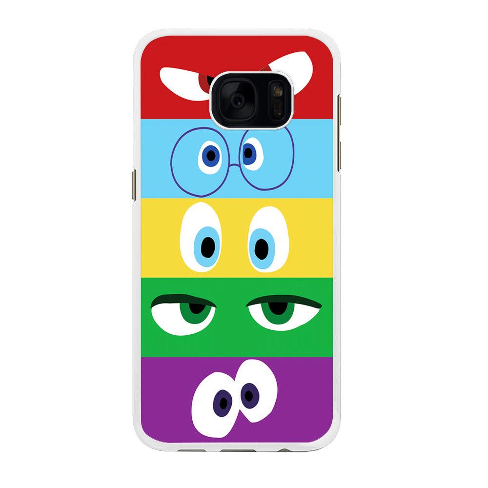 Inside Out Eyes Samsung Galaxy S7 Edge Case-Rubber / White (2D Case)-Xtracase