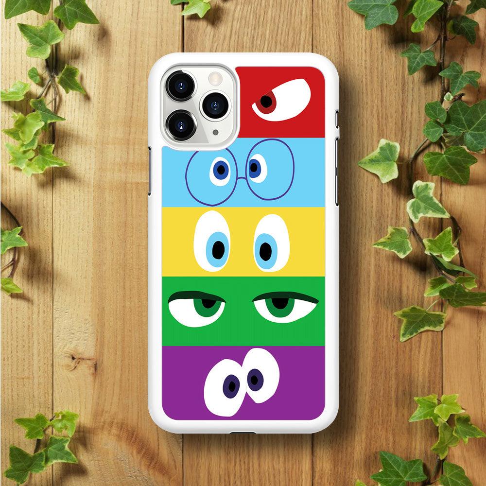 Inside Out Eyes iPhone 11 Pro Case-Rubber / White (2D Case)-Xtracase