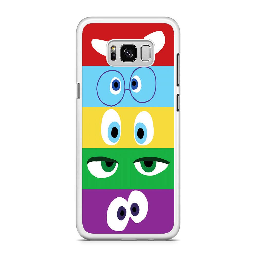 Inside Out Eyes Samsung Galaxy S8 Case-Rubber / White (2D Case)-Xtracase