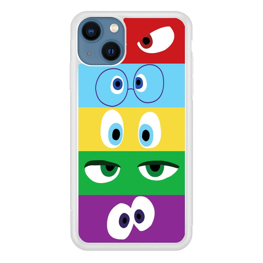 Inside Out Eyes iPhone 13 Pro Case-Rubber / White (2D Case)-Xtracase