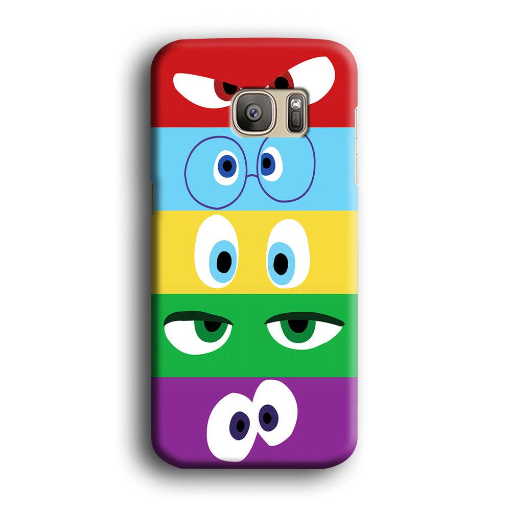 Inside Out Eyes Samsung Galaxy S7 Edge Case-Plastic / Full Wrap (3D Case)-Xtracase