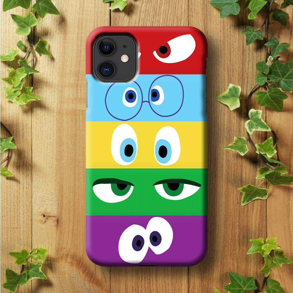 Inside Out Eyes iPhone 11 Case-Plastic / Full Wrap (3D Case)-Xtracase