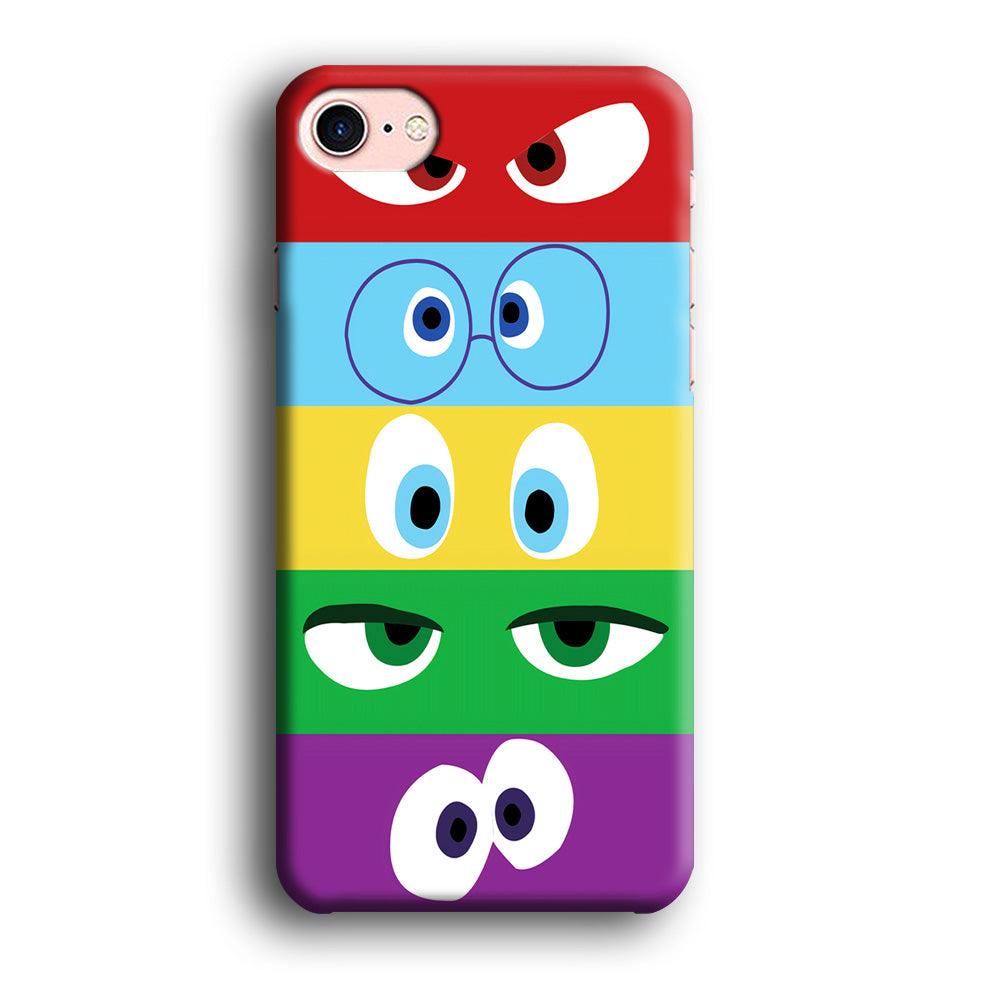 Inside Out Eyes iPhone SE 2020 Case-Plastic / Full Wrap (3D Case)-Xtracase