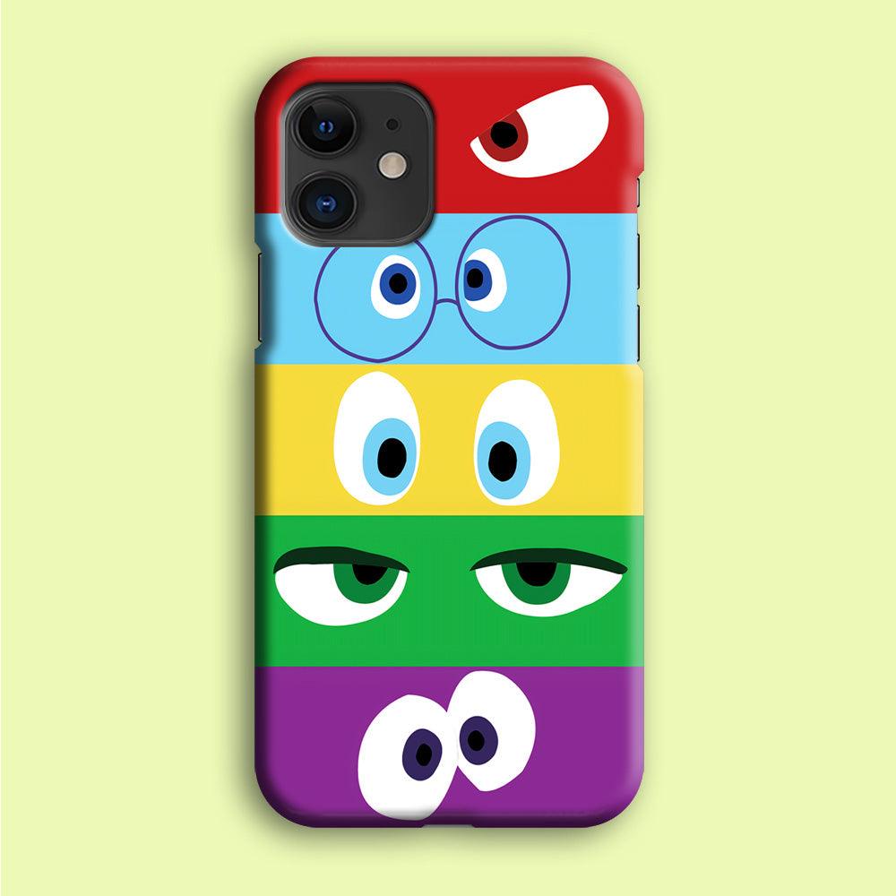 Inside Out Eyes iPhone 12 Case-Plastic / Full Wrap (3D Case)-Xtracase