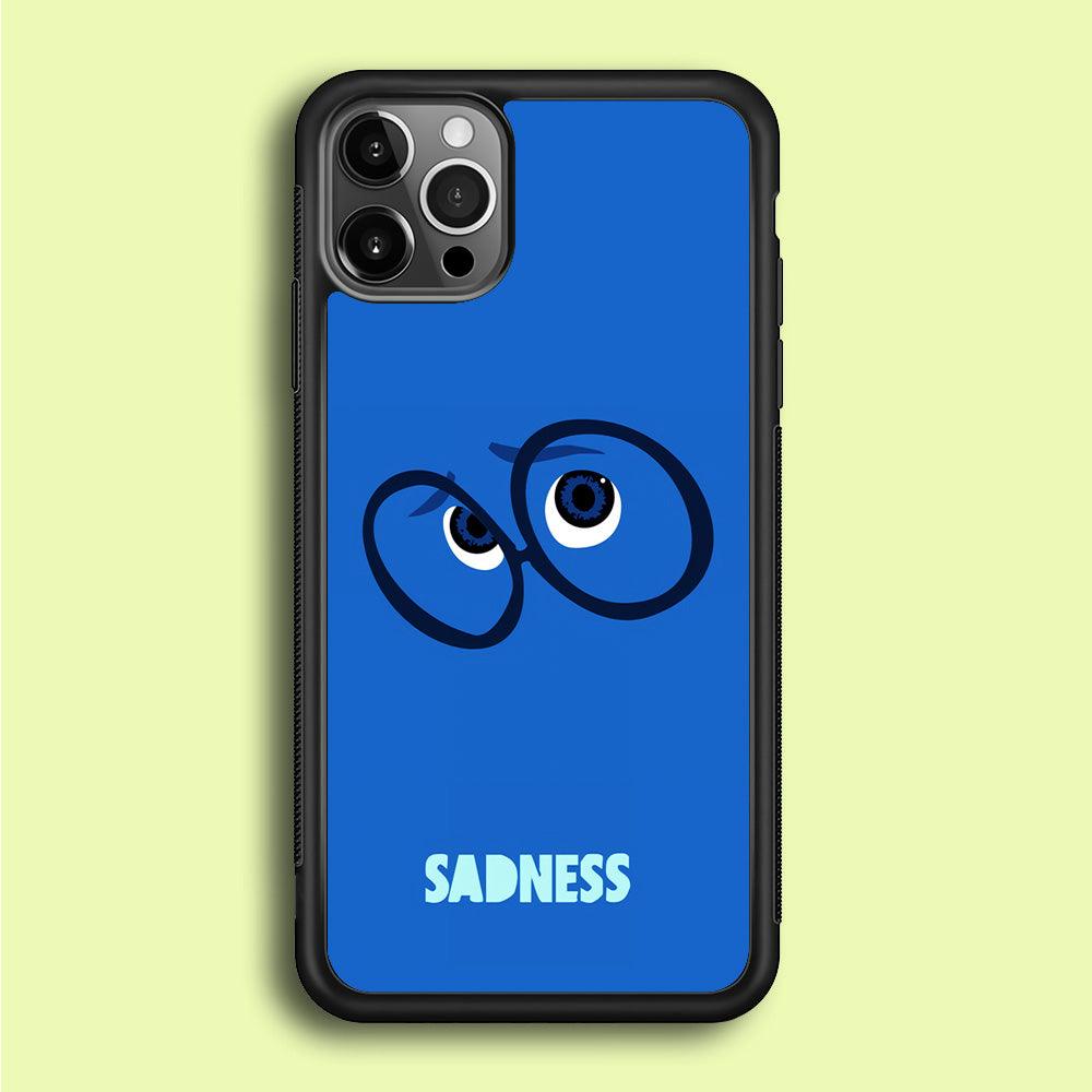 Inside Out Sadness Eyes iPhone 12 Pro Max Case-Rubber / Black (2D Case)-Xtracase
