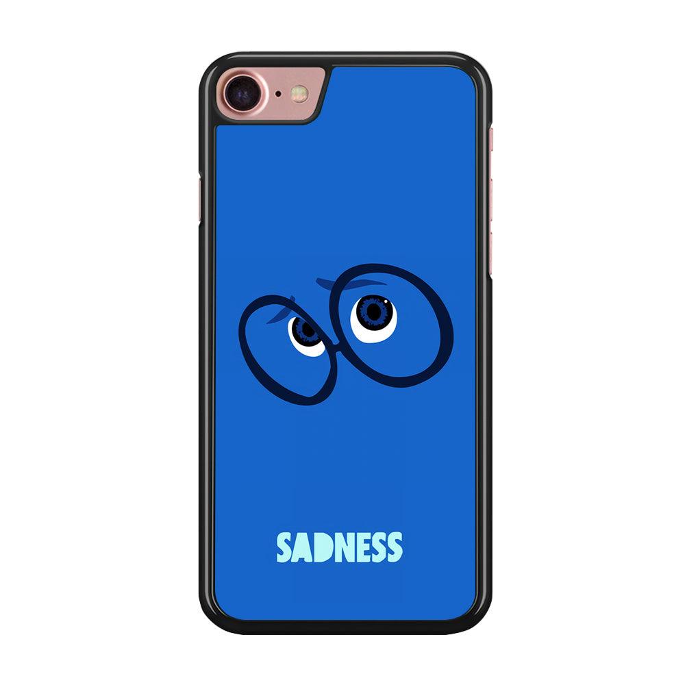 Inside Out Sadness Eyes iPhone SE 2020 Case-Rubber / Black (2D Case)-Xtracase