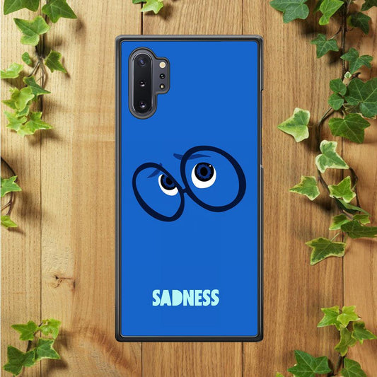 Inside Out Sadness Eyes Samsung Galaxy Note 10 Plus Case-Rubber / Black (2D Case)-Xtracase