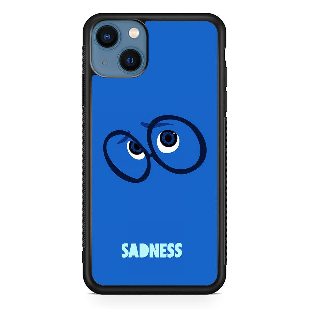 Inside Out Sadness Eyes iPhone 13 Pro Case-Rubber / Black (2D Case)-Xtracase