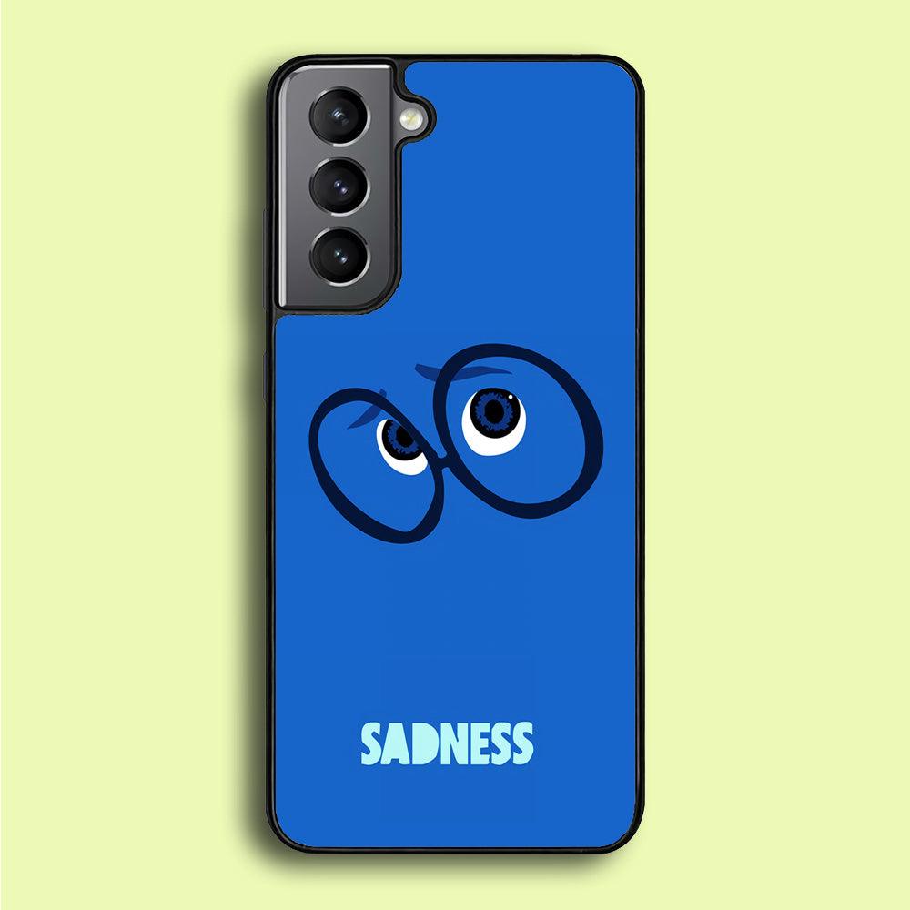 Inside Out Sadness Eyes Samsung Galaxy S21 Plus Case-Rubber / Black (2D Case)-Xtracase