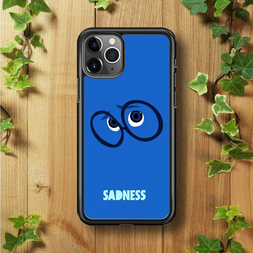 Inside Out Sadness Eyes iPhone 11 Pro Case-Rubber / Black (2D Case)-Xtracase