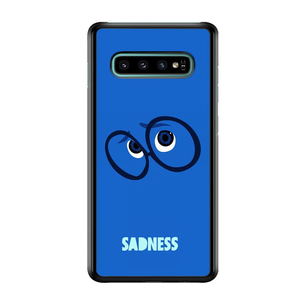 Inside Out Sadness Eyes Samsung Galaxy S10 Case-Rubber / Black (2D Case)-Xtracase