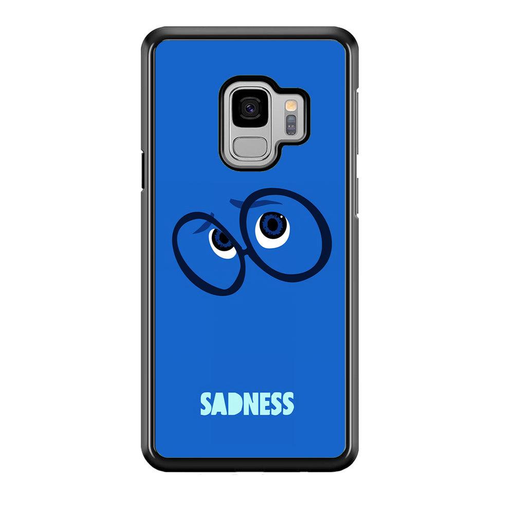 CInside Out Sadness Eyes Samsung Galaxy S9 Case-Rubber / Black (2D Case)-Xtracase
