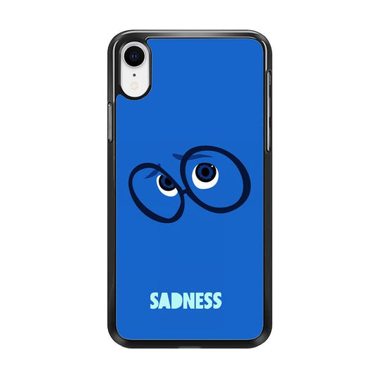 Inside Out Sadness Eyes iPhone XR Case-Rubber / Black (2D Case)-Xtracase