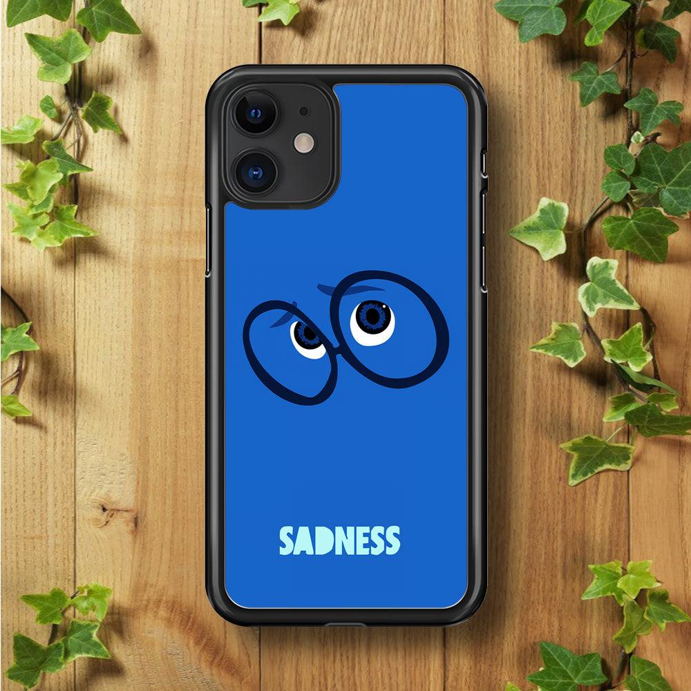 Inside Out Sadness Eyes iPhone 11 Case-Rubber / Black (2D Case)-Xtracase