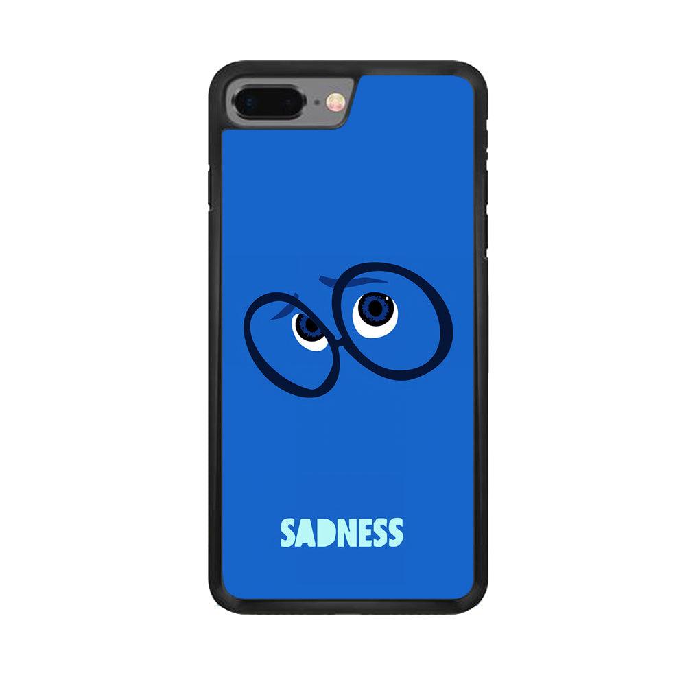 Inside Out Sadness Eyes iPhone 8 Plus Case-Rubber / Black (2D Case)-Xtracase