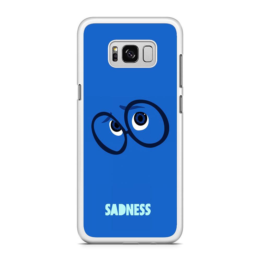 Inside Out Sadness Eyes Samsung Galaxy S8 Case-Rubber / White (2D Case)-Xtracase
