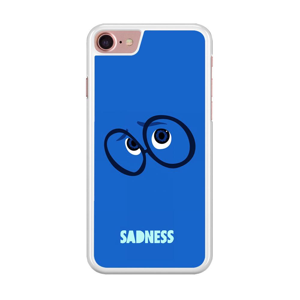 Inside Out Sadness Eyes iPhone 7 Case-Rubber / White (2D Case)-Xtracase