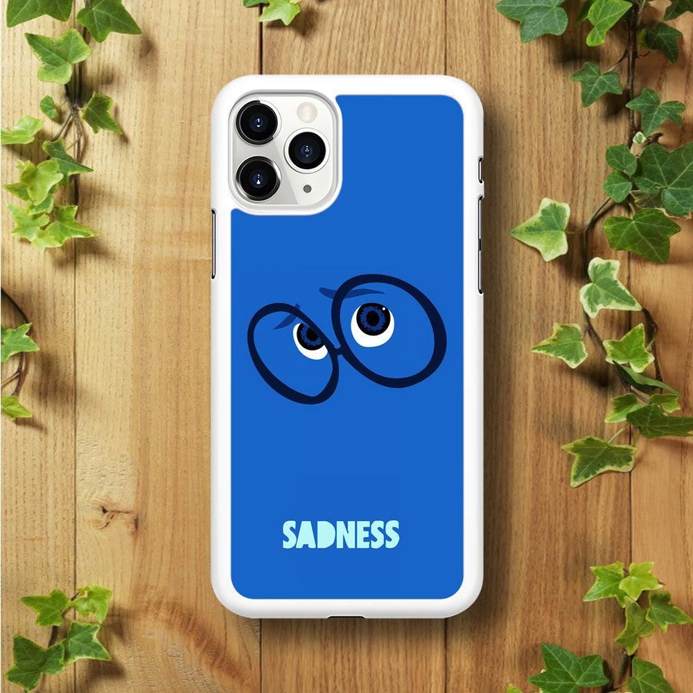 Inside Out Sadness Eyes iPhone 11 Pro Case-Rubber / White (2D Case)-Xtracase