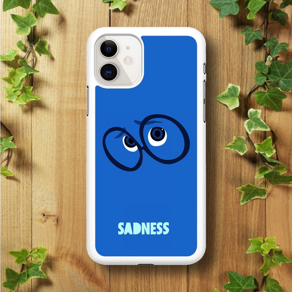 Inside Out Sadness Eyes iPhone 11 Case-Rubber / White (2D Case)-Xtracase