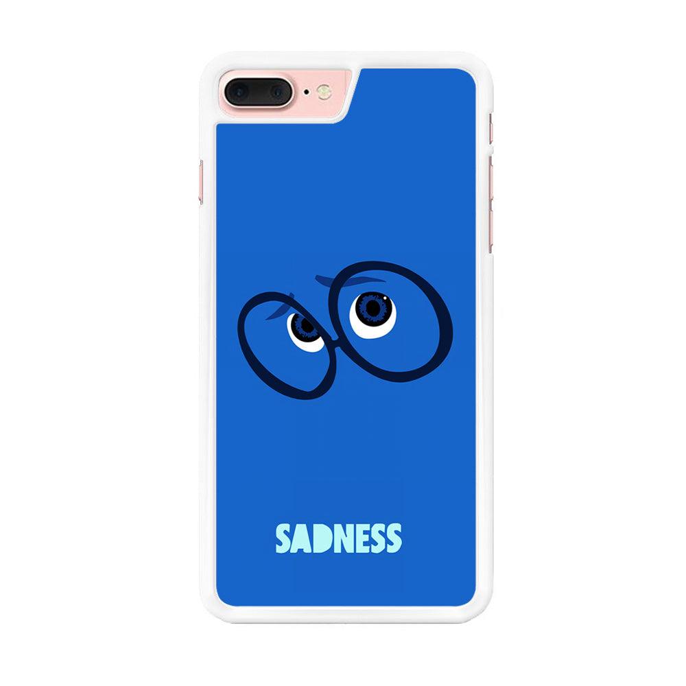 Inside Out Sadness Eyes iPhone 8 Plus Case-Rubber / White (2D Case)-Xtracase