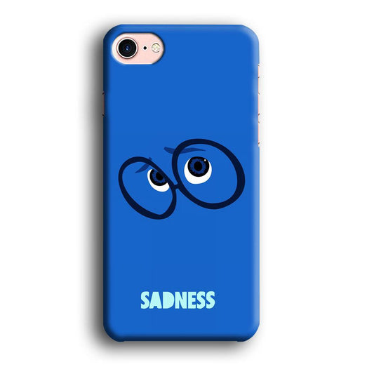 Inside Out Sadness Eyes iPhone 8 Case-Plastic / Full Wrap (3D Case)-Xtracase