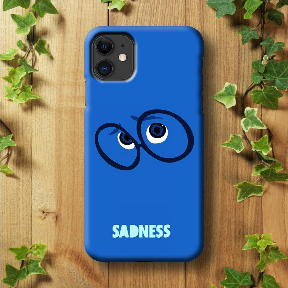 Inside Out Sadness Eyes iPhone 11 Case-Plastic / Full Wrap (3D Case)-Xtracase
