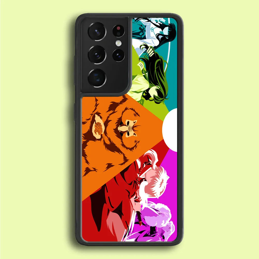 Inuyasha Characters Samsung Galaxy S21 Ultra Case-Plastic / Full Wrap (3D Case)-Xtracase