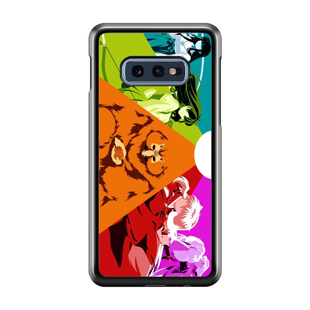 Inuyasha Characters Samsung Galaxy S10E Case-Rubber / Black (2D Case)-Xtracase