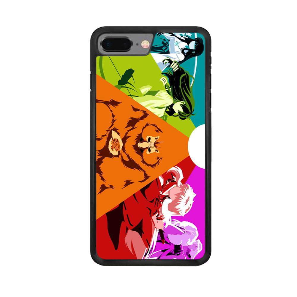 Inuyasha Characters iPhone 8 Plus Case-Rubber / Black (2D Case)-Xtracase