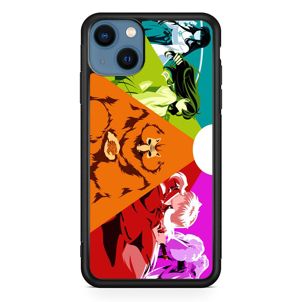 Inuyasha Characters iPhone 13 Pro Case-Rubber / Black (2D Case)-Xtracase