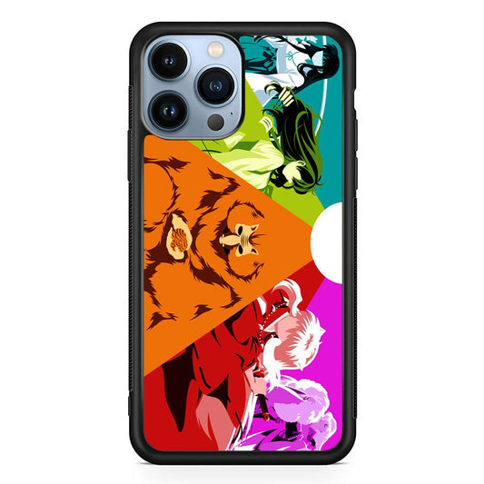 Inuyasha Characters iPhone 13 Pro Max Case-Rubber / Black (2D Case)-Xtracase
