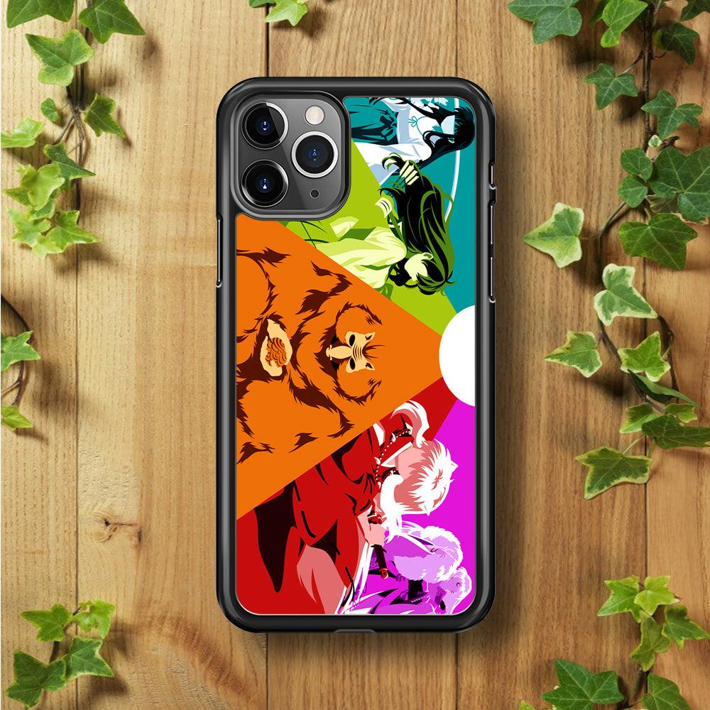 Inuyasha Characters iPhone 11 Pro Case-Rubber / Black (2D Case)-Xtracase