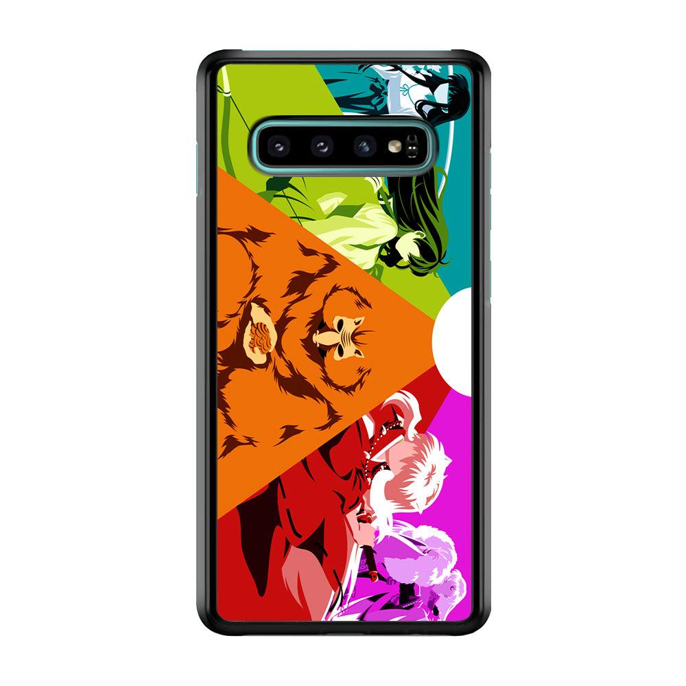 Inuyasha Characters Samsung Galaxy S10 Case-Rubber / Black (2D Case)-Xtracase