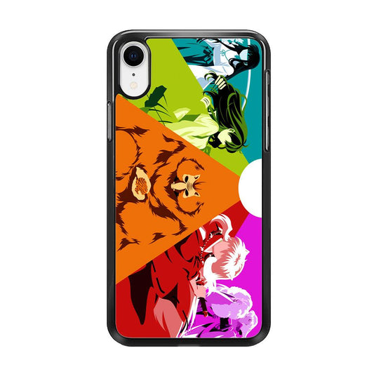 Inuyasha Characters iPhone XR Case-Rubber / Black (2D Case)-Xtracase