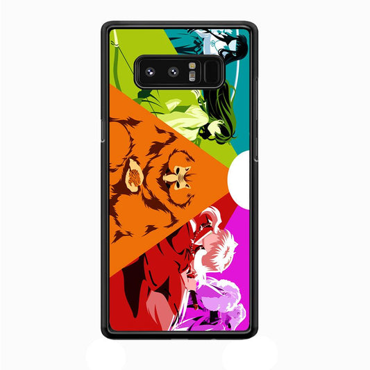 Inuyasha Characters Samsung Galaxy Note 8 Case-Rubber / Black (2D Case)-Xtracase