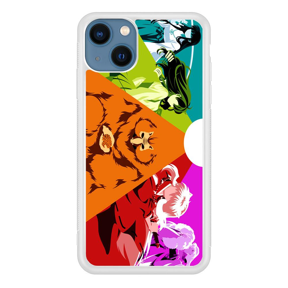 Inuyasha Characters iPhone 13 Mini Case-Rubber / White (2D Case)-Xtracase
