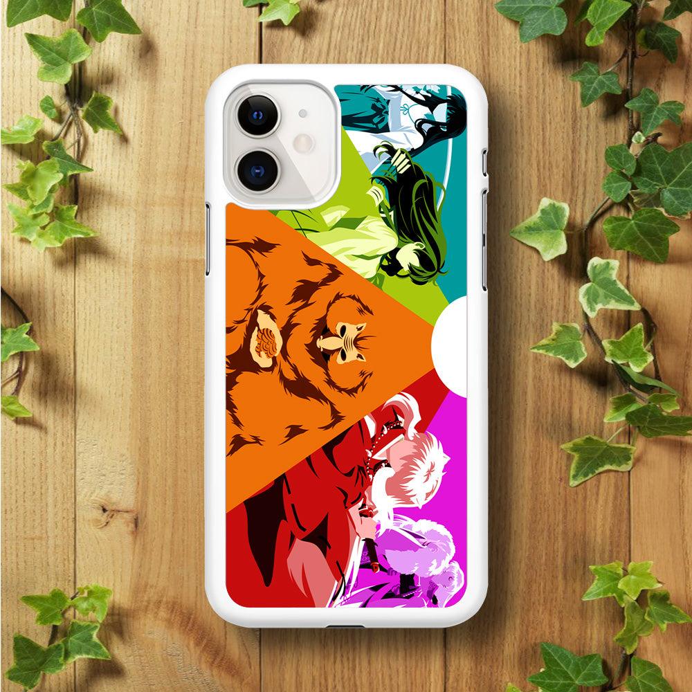 Inuyasha Characters iPhone 11 Case-Rubber / White (2D Case)-Xtracase