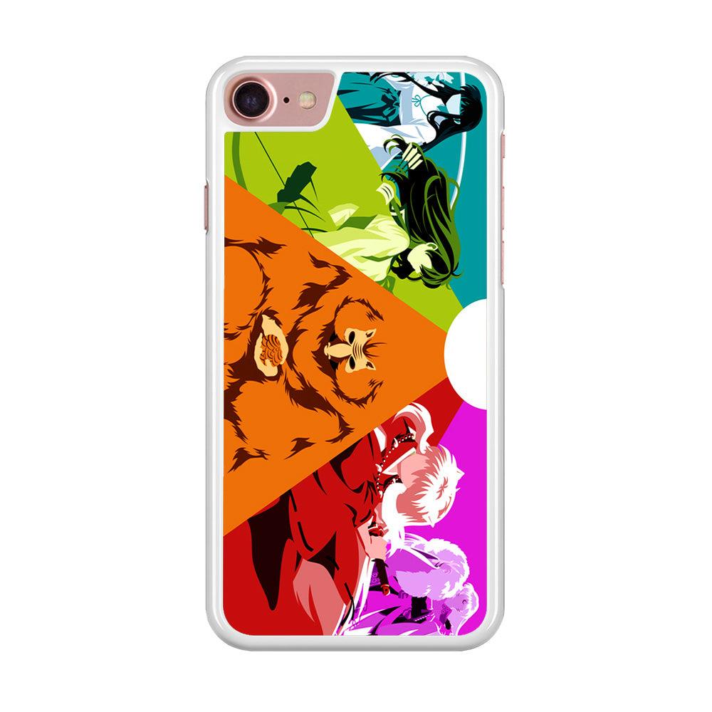 Inuyasha Characters iPhone SE 2020 Case-Rubber / White (2D Case)-Xtracase