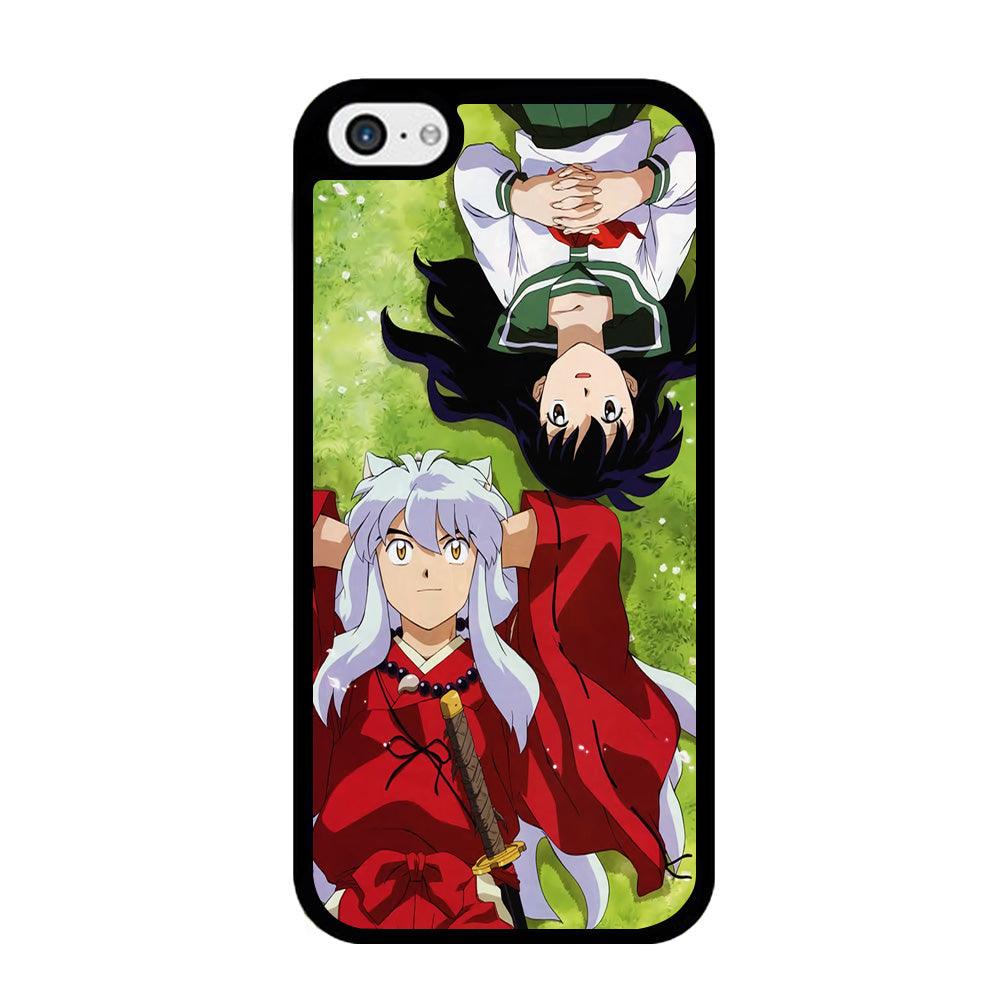 Inuyasha and Kagome Anime iPhone 5 | 5s Case-Rubber / Black (2D Case)-Xtracase