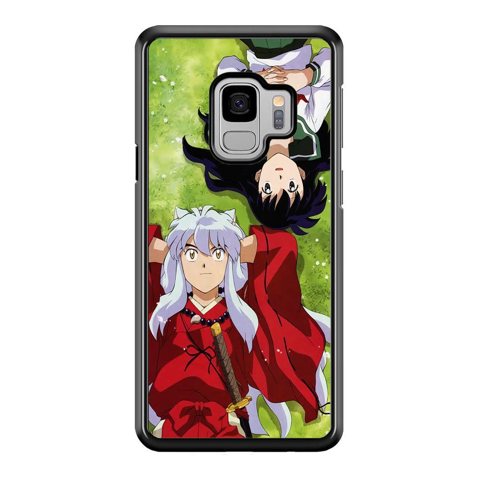 Inuyasha and Kagome Anime Samsung Galaxy S9 Case-Rubber / Black (2D Case)-Xtracase