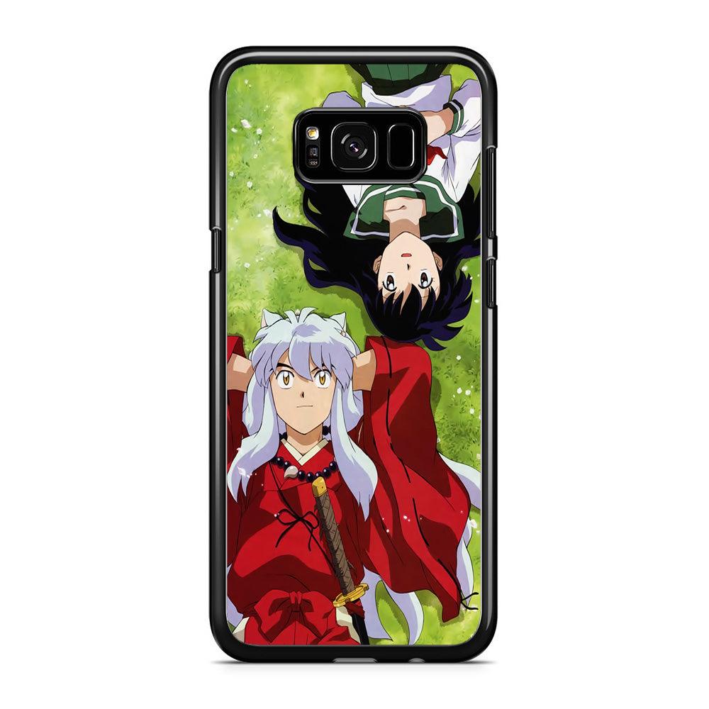 Inuyasha and Kagome Anime Samsung Galaxy S8 Case-Rubber / Black (2D Case)-Xtracase