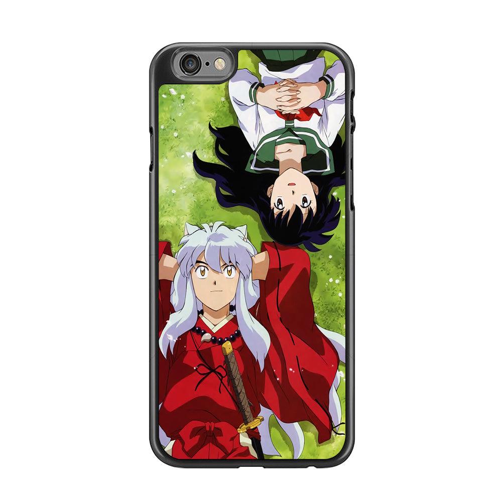 Inuyasha and Kagome Anime iPhone 6 | 6s Case-Rubber / Black (2D Case)-Xtracase