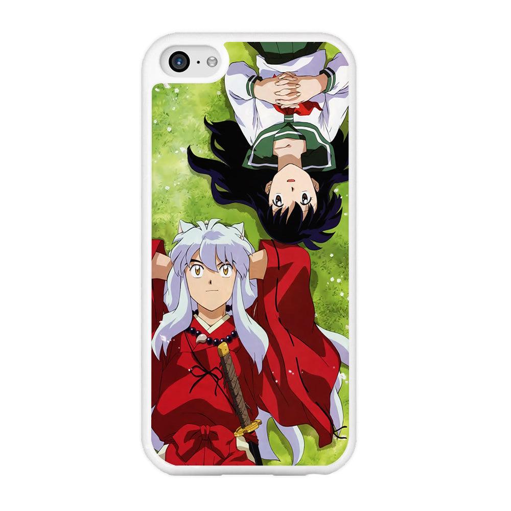 Inuyasha and Kagome Anime iPhone 5 | 5s Case-Rubber / White (2D Case)-Xtracase