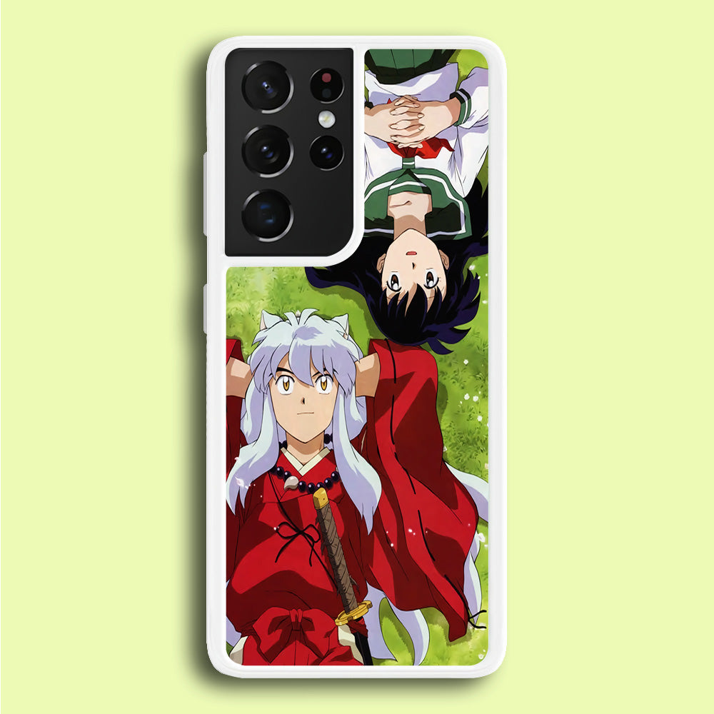 Inuyasha and Kagome Anime Samsung Galaxy S21 Ultra Case